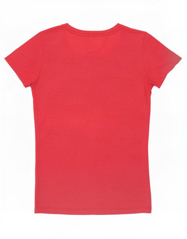 Damska koszulka graficzna Tommy Hilfiger Top UK 10 Small Red Cotton