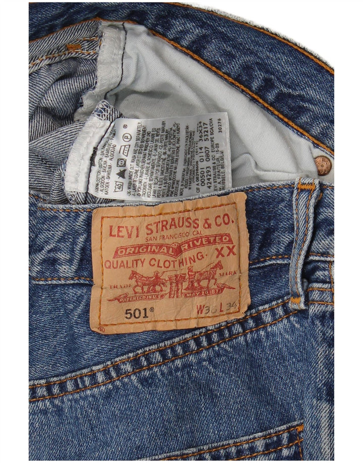 Levi's Mens 501 Straight Jeans W36 L28 Blue Cotton