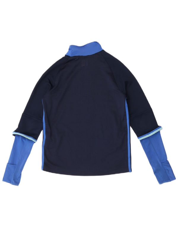 Adidas Boys Climacool Top Langærmet 11-12 år Navy Blue Colourblock
