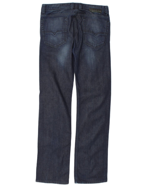Diesel Womens Viker J Straight Jeans UK 14 Large W32 L32 Navy Blue Cotton