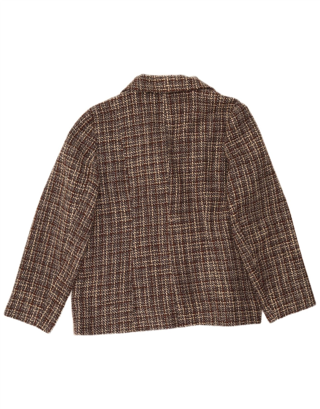 Wardrobe Womens 2 Button Blazer Jacket UK 18 XL Brown Check Acrylic