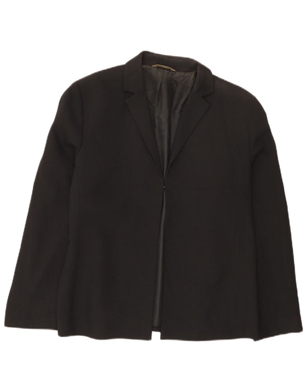 Marks & Spencer Womens Blazer Jacket UK 16 Large Black Polyester