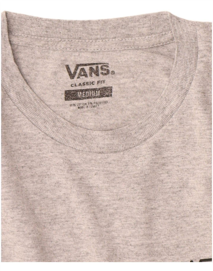 Vans Mens Classic Fit T-Shirt Top Medium Grey Colourblock Cotton