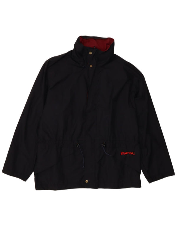 Spalding Ανδρικό μπουφάν βροχής με κουκούλα UK 38 Medium Navy Blue Nylon