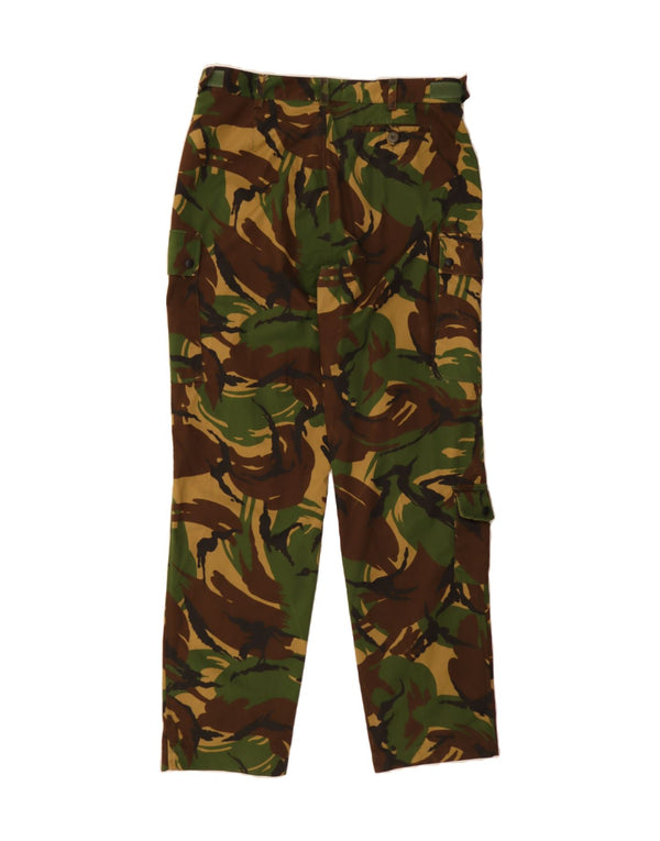 VINTAGE Mens Straight Cargo Trousers W38 L34 Green Camouflage