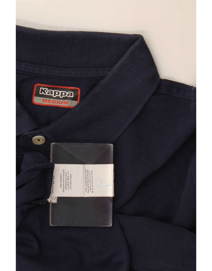 Polo Kappa Uomo Media Cotone Blu Navy