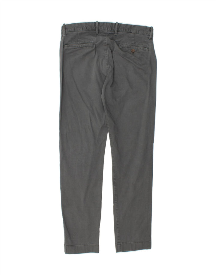 J. CREW Mens Flex Slim Chino Trousers W30 L32 Grey Cotton Vintage J. Crew and Second-Hand J. Crew from Messina Hembry 