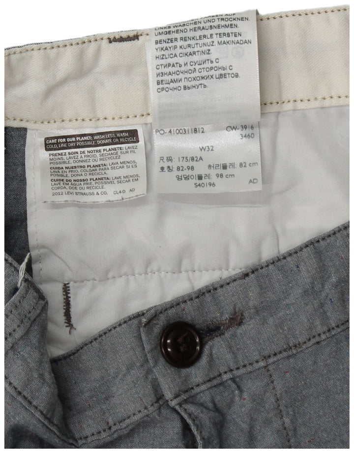 Pantaloncini chino da uomo Dockers W32 in cotone grigio medio