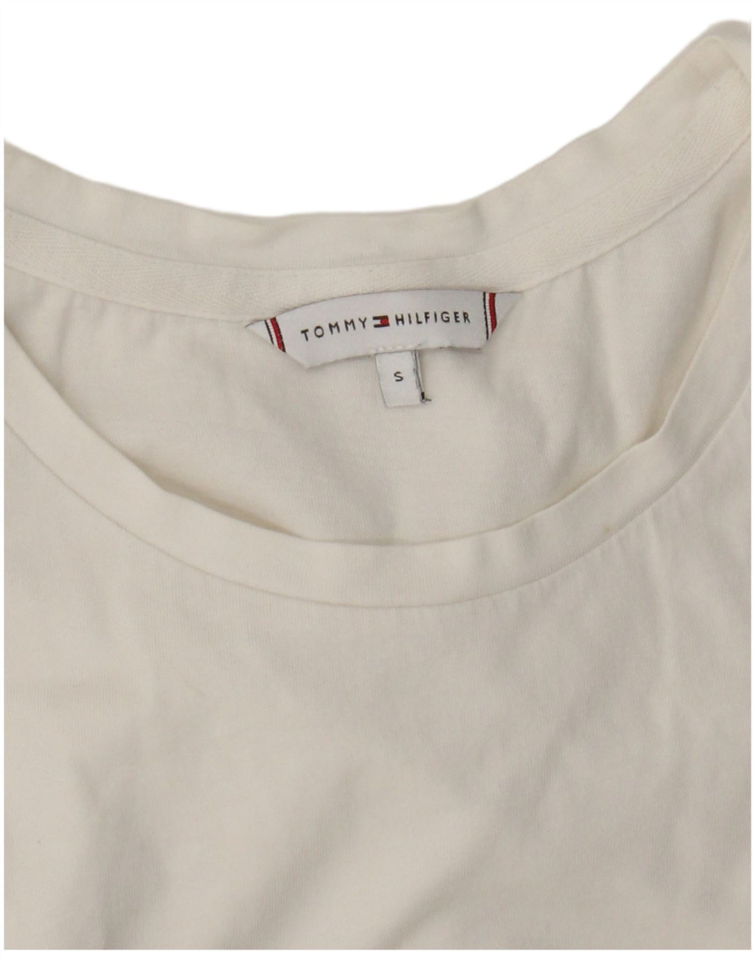 Tommy Hilfiger Womens T-Shirt Top UK 8 Small White