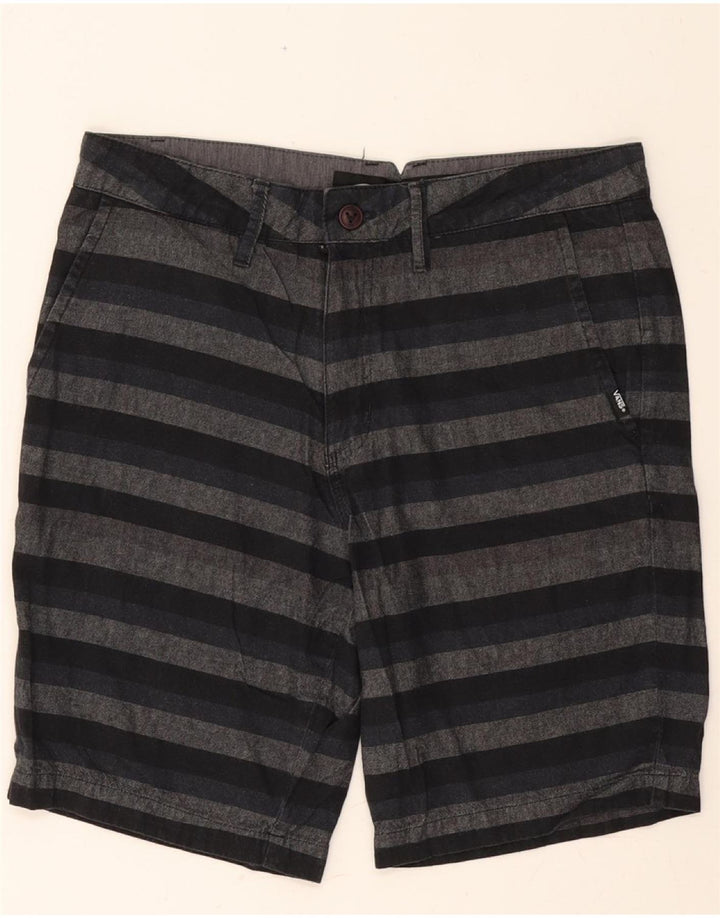 VANS Womens Chino Shorts EU 40 Medium W32 Grey Striped Cotton Vintage Vans and Second-Hand Vans from Messina Hembry 