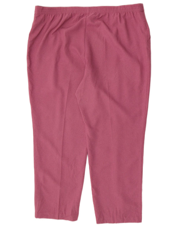 Marks & Spencer Γυναικείο Slim Casual Παντελόνι UK 20 2XL W40 L27 Pink Check