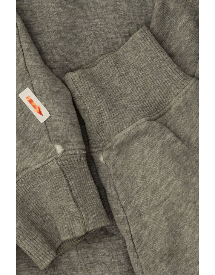 Champion Womens Sweatshirt Jumper UK 14 Medium Grey Flecked