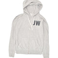 JACK WILLS Womens Graphic Zip Hoodie Sweater UK 8 Small  Grey Cotton | Vintage Jack Wills | Thrift | Second-Hand Jack Wills | Used Clothing | Messina Hembry 