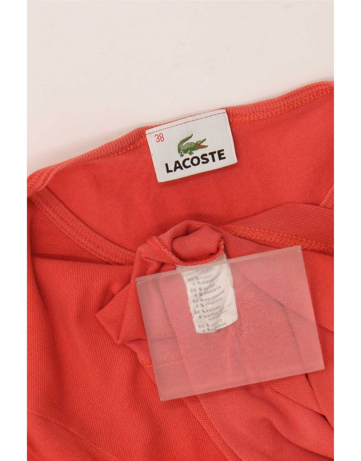 Camiseta Lacoste Mujer Top Talla 38 Mediana Naranja Algodón