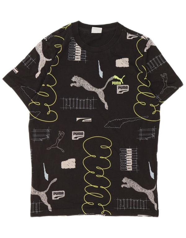 Puma Herre grafisk T-shirt top lille sort bomuld