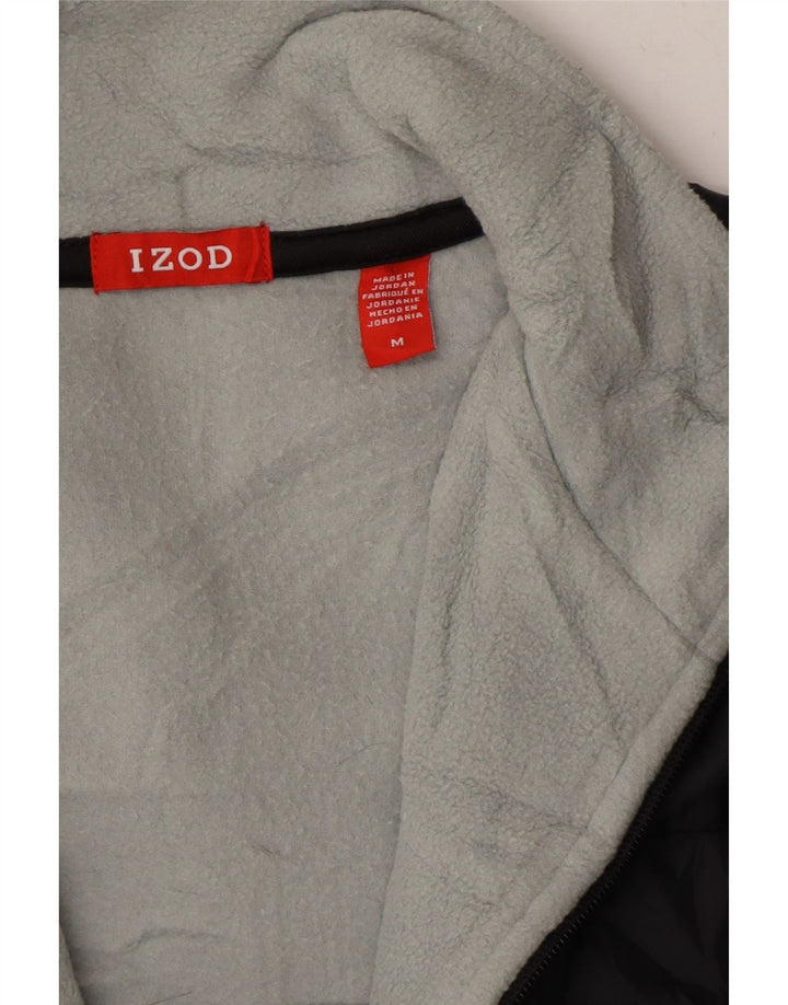 IZOD Mens Fleece Jacket UK 38 Medium Grey Colourblock Polyester Vintage Izod and Second-Hand Izod from Messina Hembry 