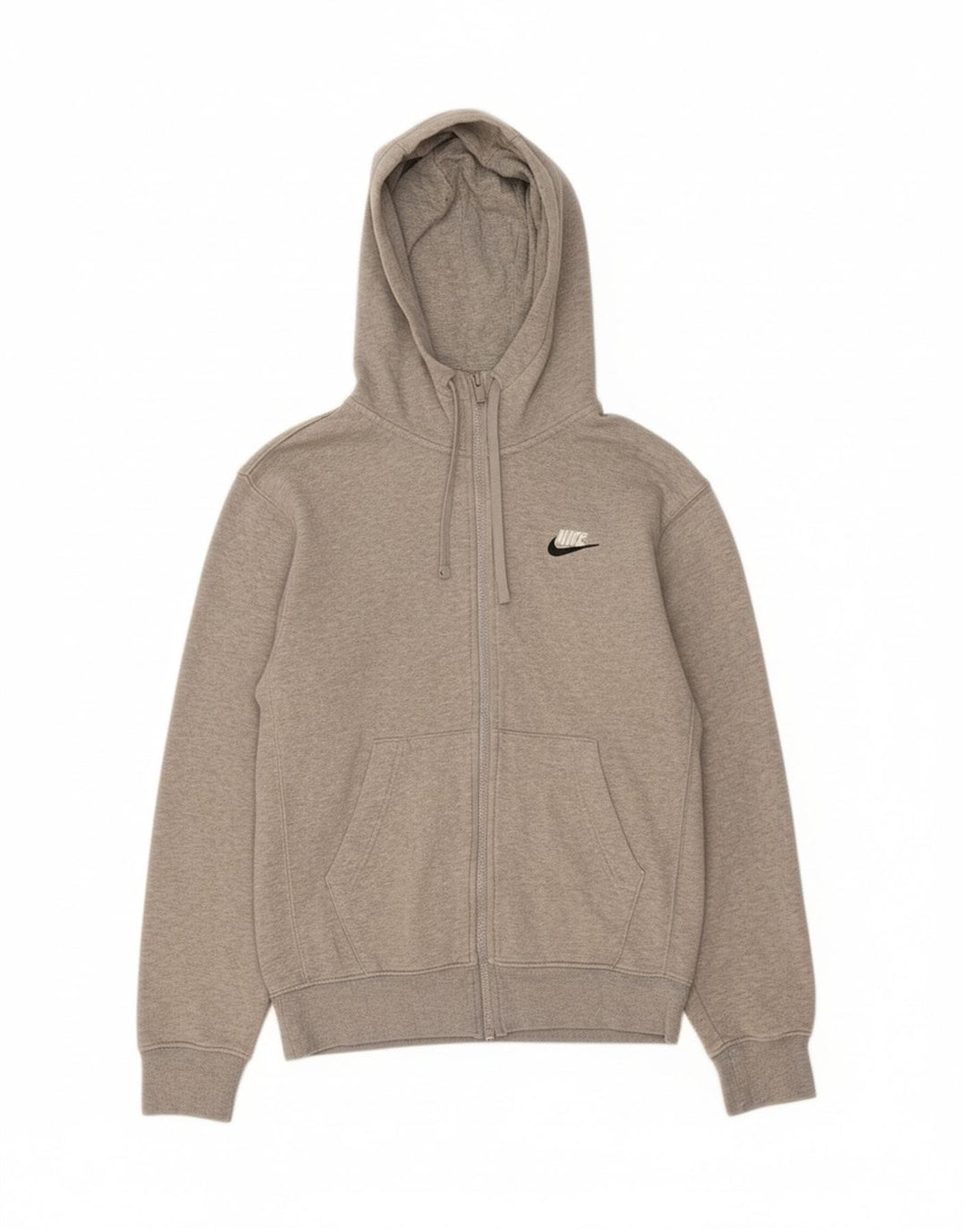 Suéter masculino NIKE com capuz e zíper XS cinza algodão
