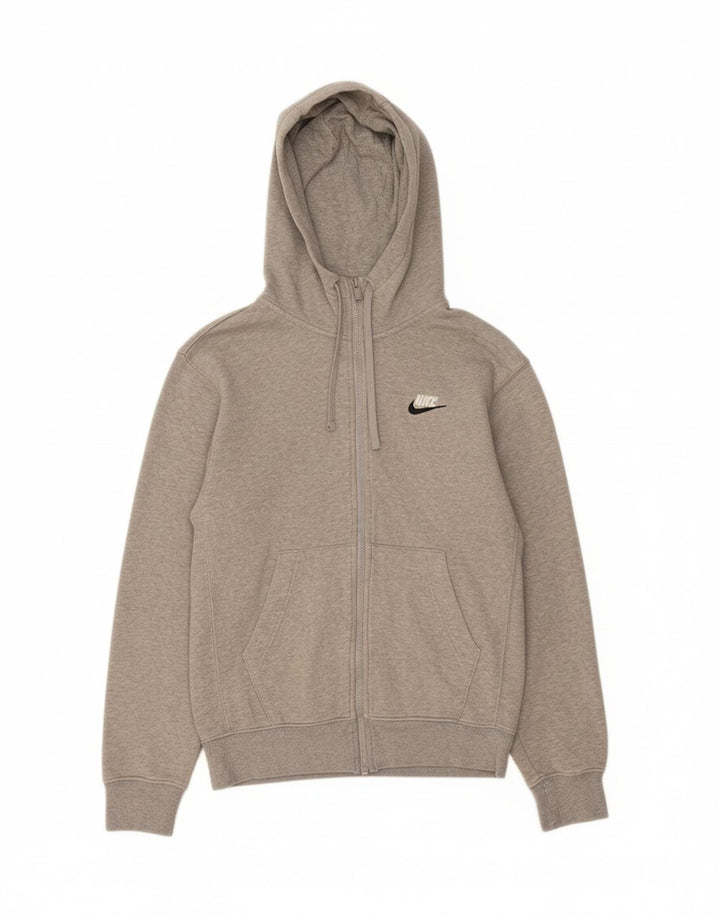 Suéter masculino NIKE com capuz e zíper XS cinza algodão