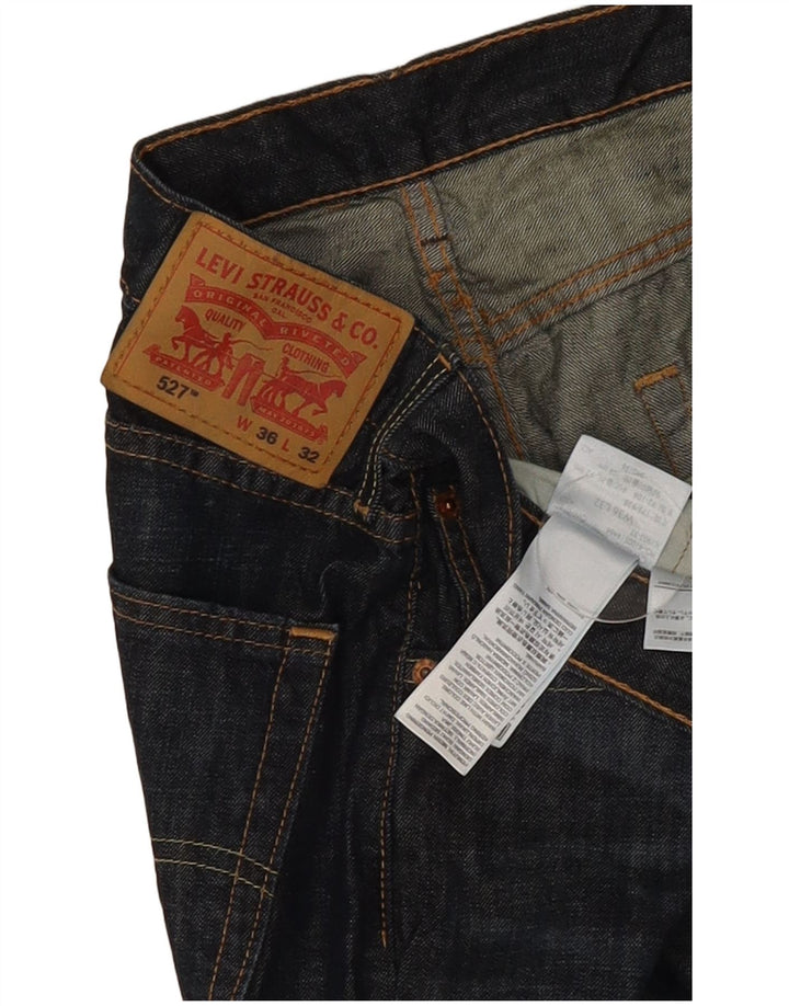 Levi's Mens 527 Bootcut Jeans W36 L32 Navy Blue Cotton