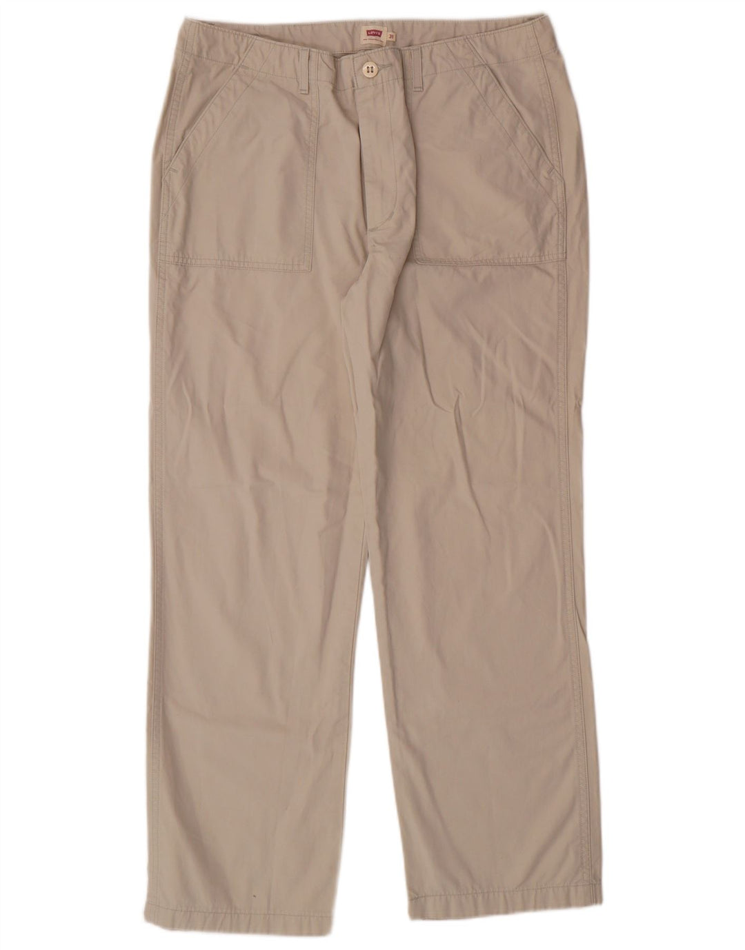 Calças Chino retas masculinas LEVI'S W31 L28 algodão bege