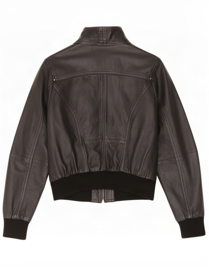 Carrie Hoxton Γυναικείο Δερμάτινο Μπουφάν UK 14 Medium Black