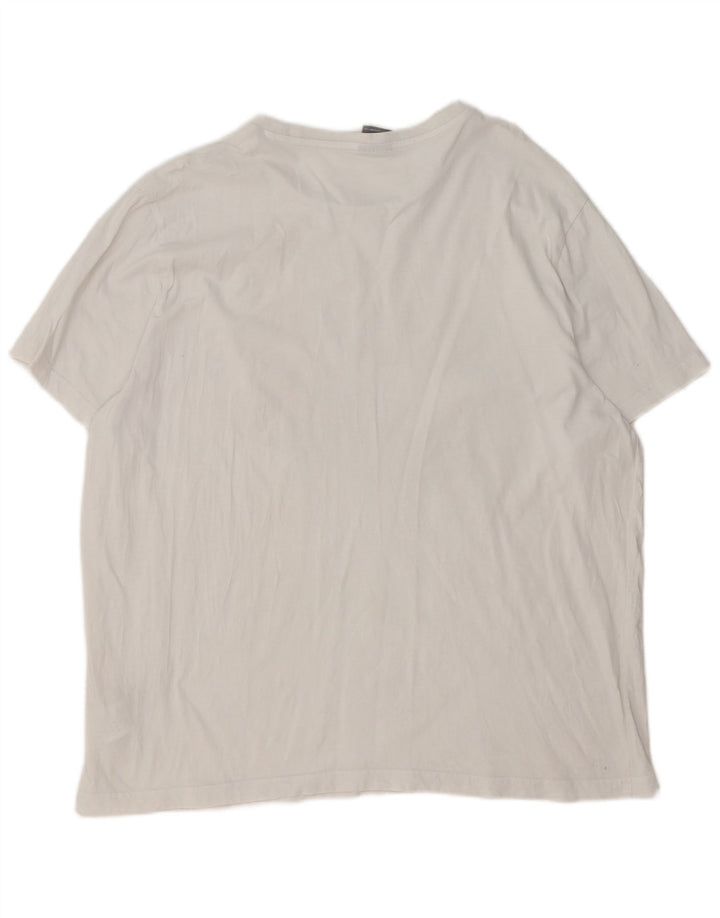 Puma Mens Graphic T-Shirt Top 2XL White Cotton