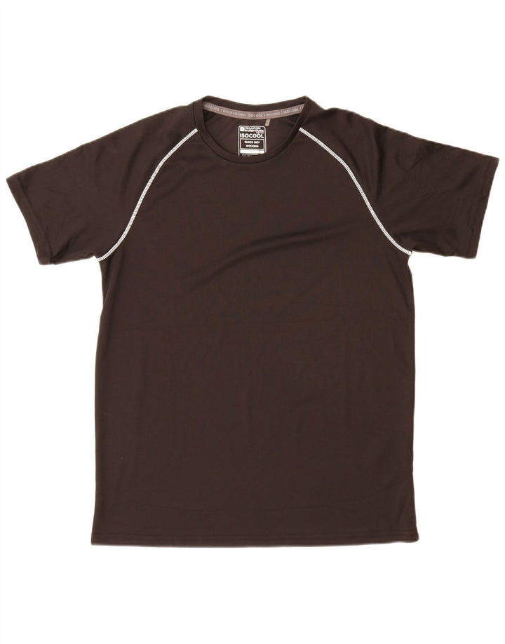 Mountain Warehouse Mens IsoCool T-Shirt Top Medium Black Polyester