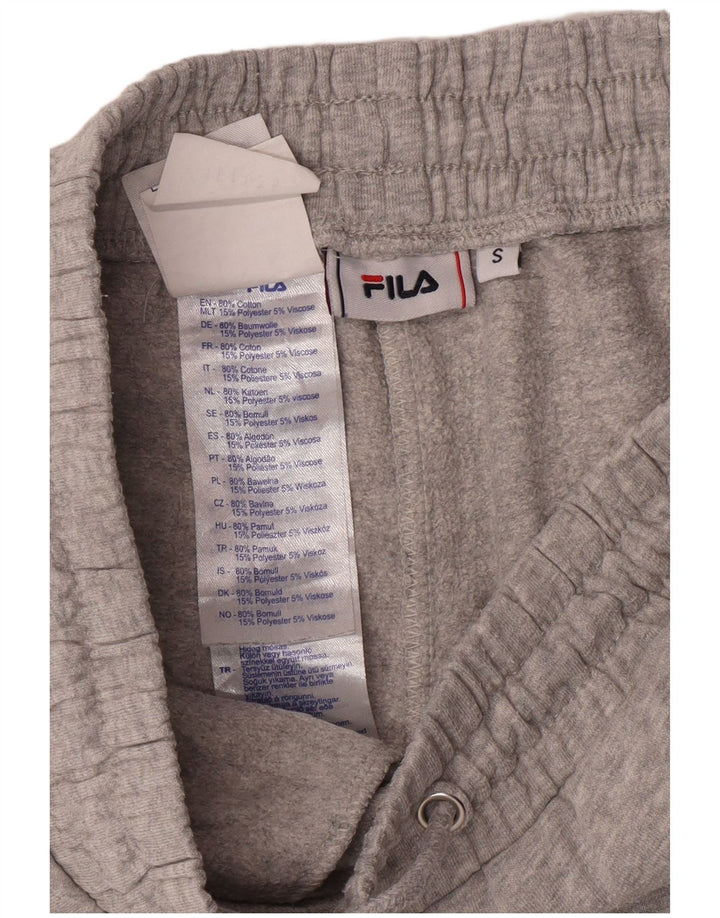 FILA Mens Tracksuit Trousers Joggers Small Grey Cotton