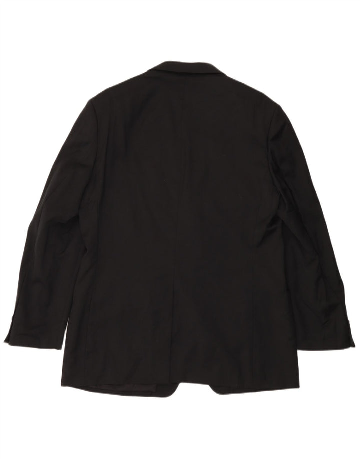 MARKS & SPENCER Herren-Blazerjacke mit 3 Knöpfen, UK 38, Mittelschwarz, Schurwolle
