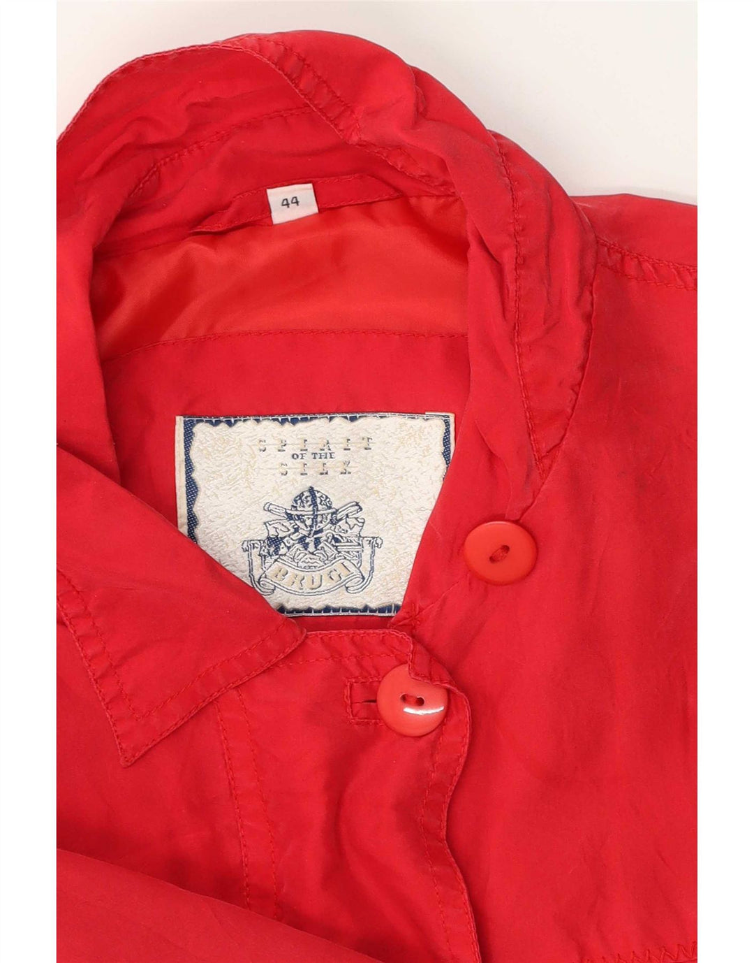 Brugi Womens Oversized Utility Jacket UK 14 Medium Red Silk