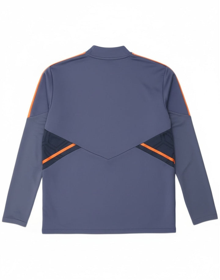 Adidas Herre Manchester United Pullover Træningsdragt Top Stor Blå Colourblock