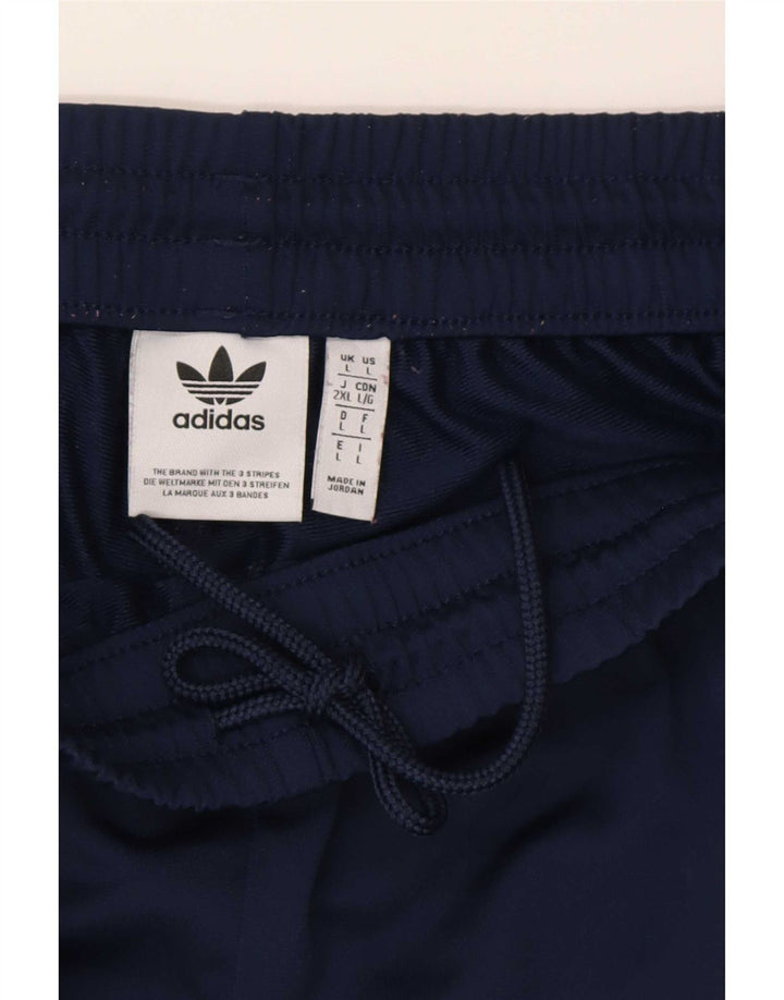 Adidas Mens Tracksuit Trousers Large Navy Blue Polyester