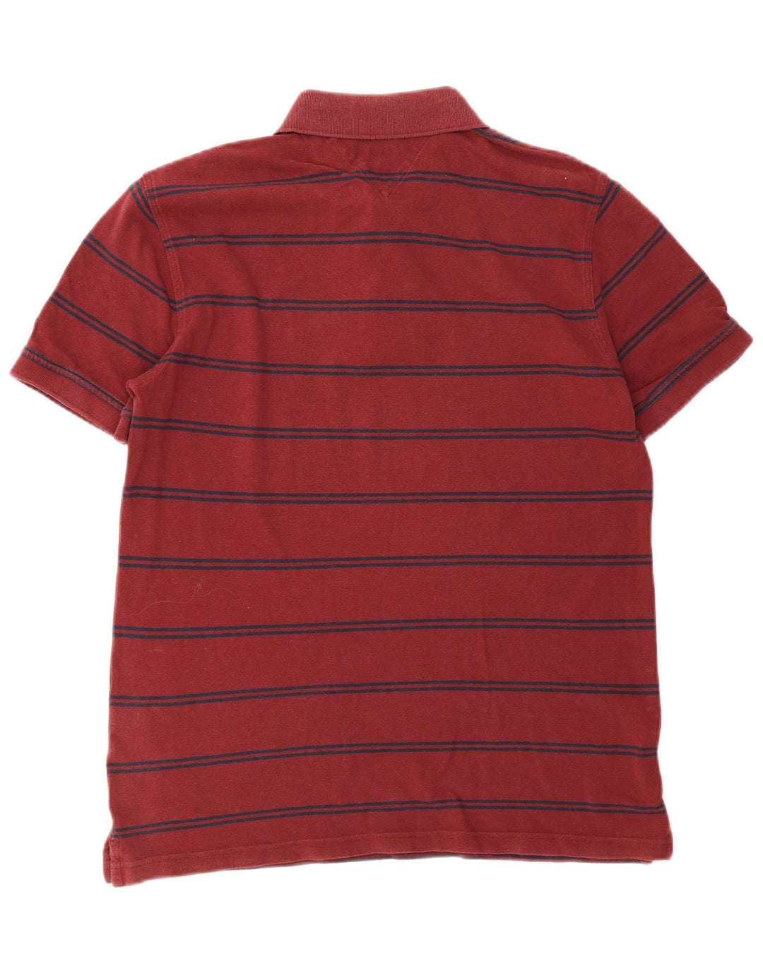 Tommy Hilfiger Mens Custom Fit Polo Shirt Large Red Striped