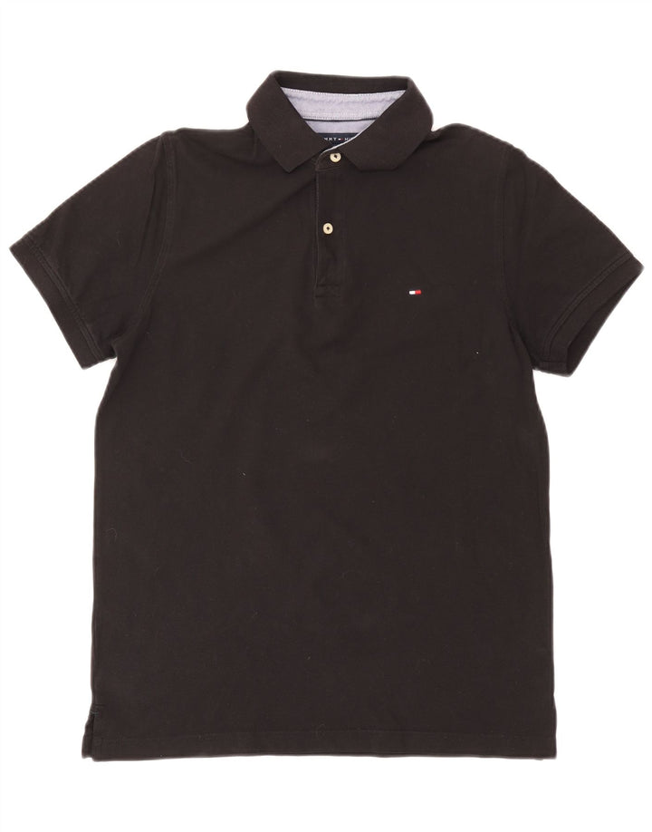 Tommy Hilfiger Mens Polo Shirt Medium Black Cotton