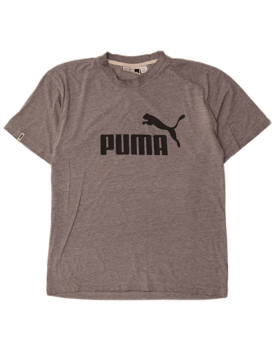 Puma Mens Graphic T-Shirt Top Medium Grey Flecked