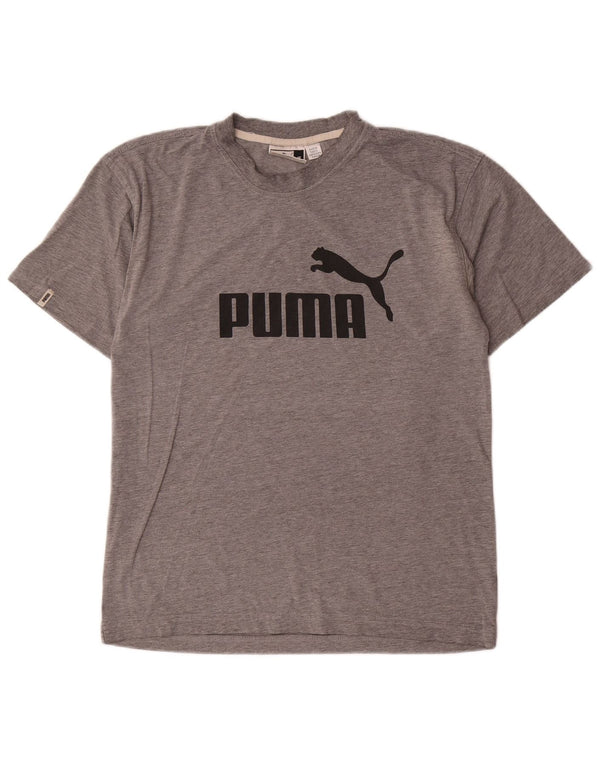 Puma Mens Graphic T-Shirt Top Medium Grey Flecked