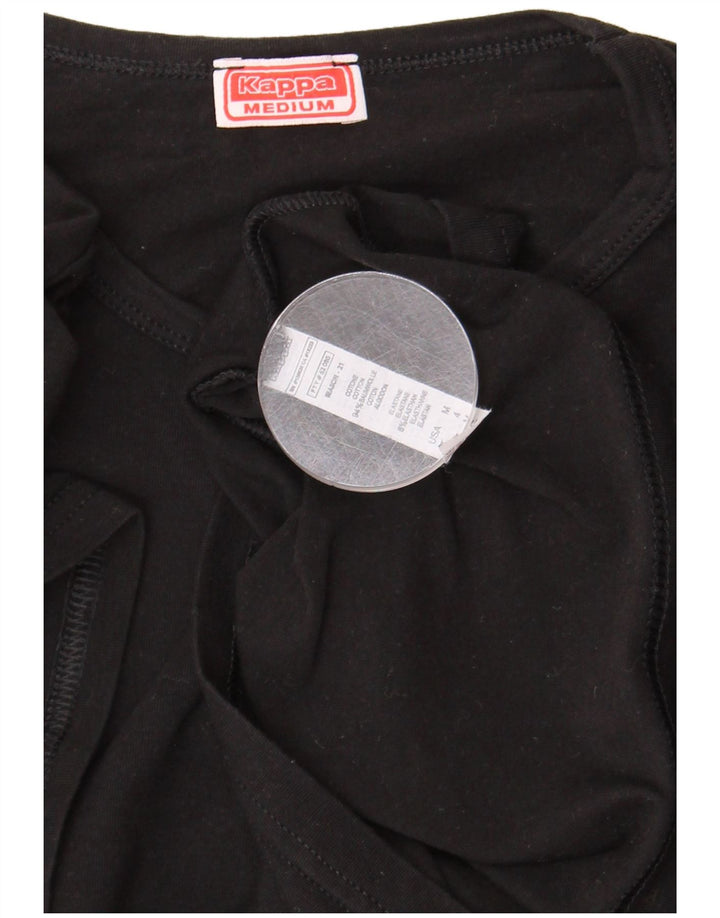 Kappa Herren T-Shirt Top Medium Schwarz Baumwolle