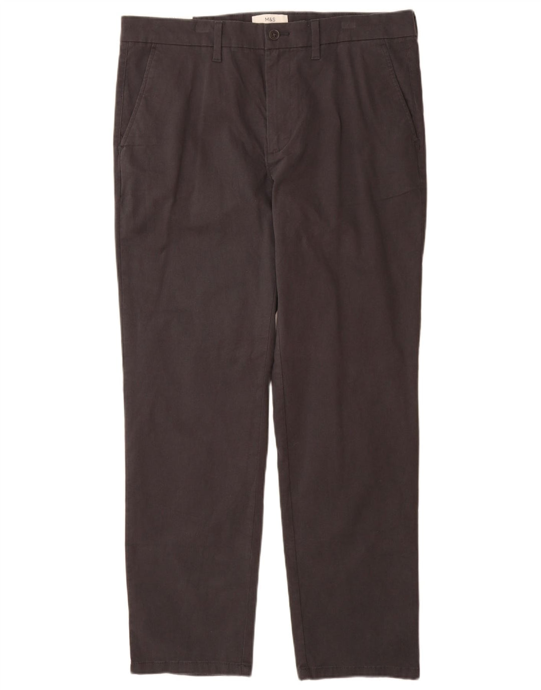 Marks & Spencer Herre Regular Fit Chinobukser W36 L31 Grå Bomuld