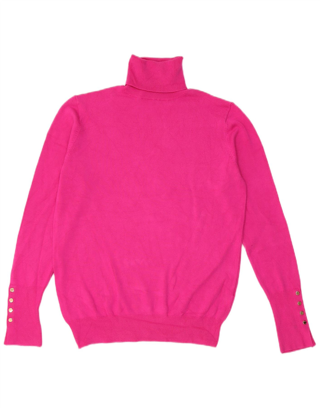 Zara Womens Roll Neck Jumper Sweater UK 12 Medium Pink