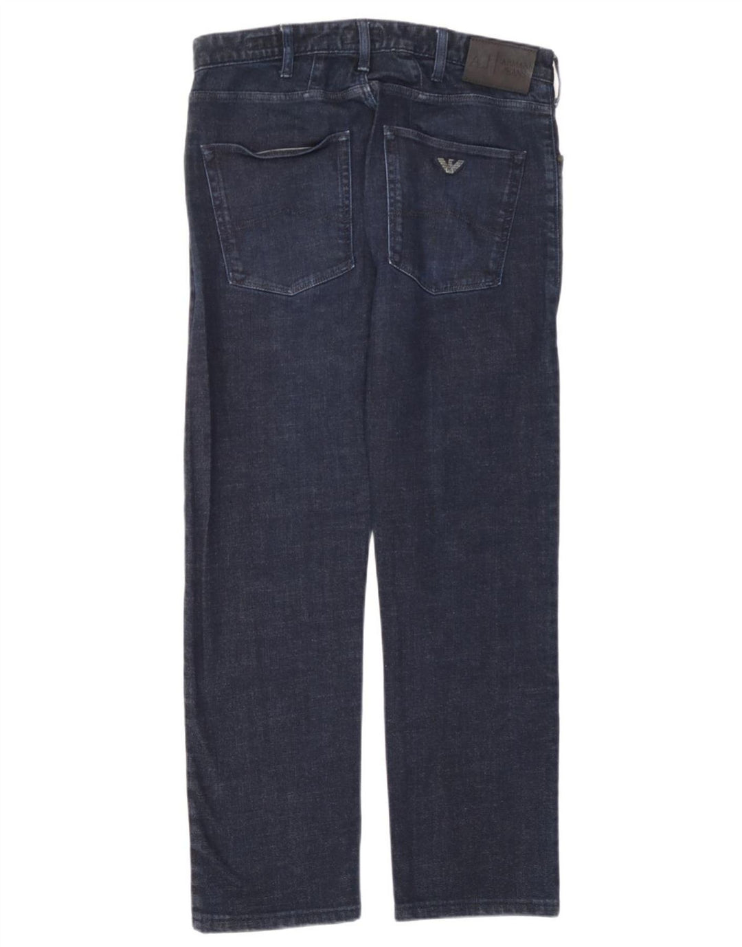 Armani Damen Regular Straight Jeans W31 L27 Marineblaue Baumwolle