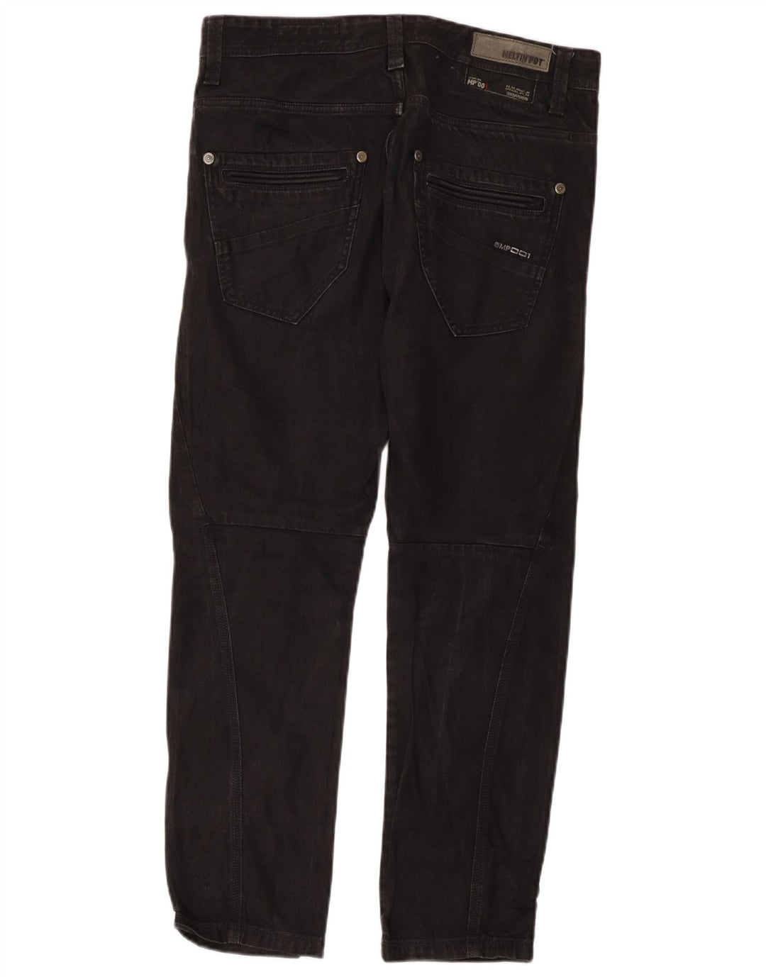 Meltin' Pot Mens Straight Jeans W33 L32 Black Cotton