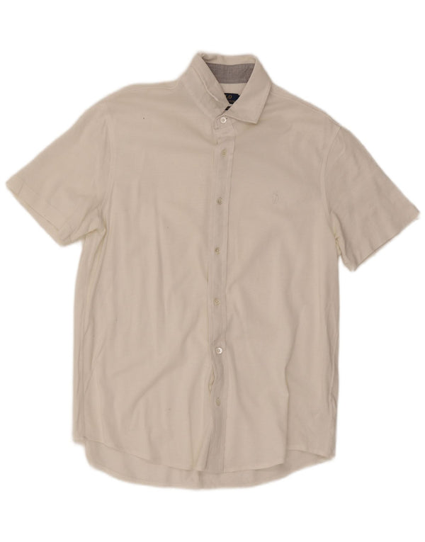 Polo Ralph Lauren Mens Short Sleeve Slim Fit Shirt Medium White Cotton