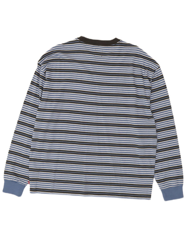 Levi's Mens Oversized Top Long Sleeve Medium Blue Striped Cotton