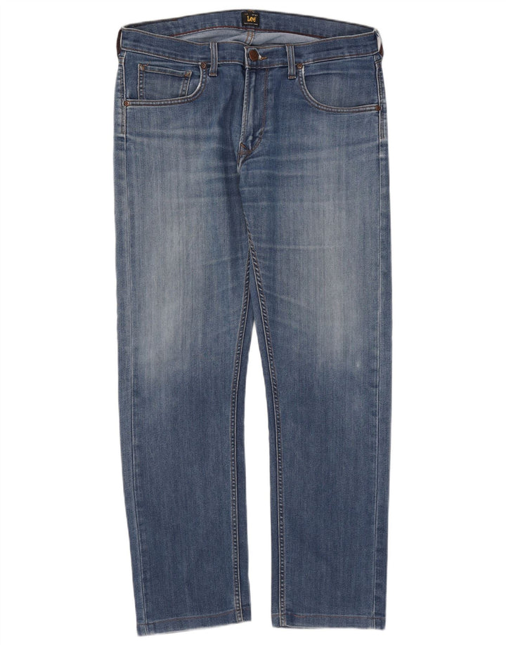 Lee Womens Daren Straight Jeans  W34 L29 Blue Cotton