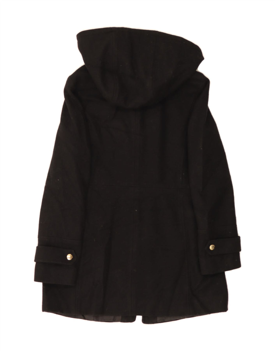 MICHAEL KORS Womens Hooded Overcoat UK 10 Small Black Wool Vintage Michael Kors and Second-Hand Michael Kors from Messina Hembry 
