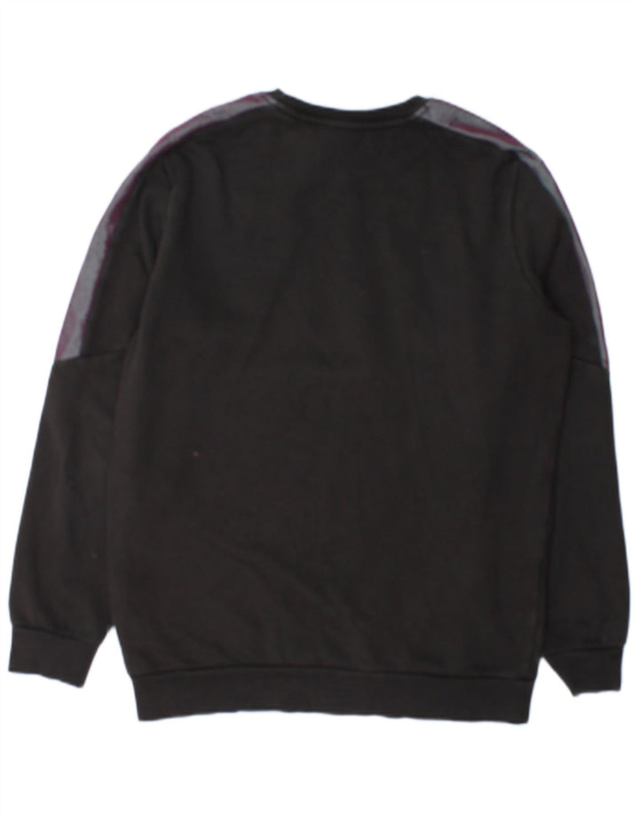 Puma Mens Graphic Sweatshirt Jumper Small Black Colourblock Cotton