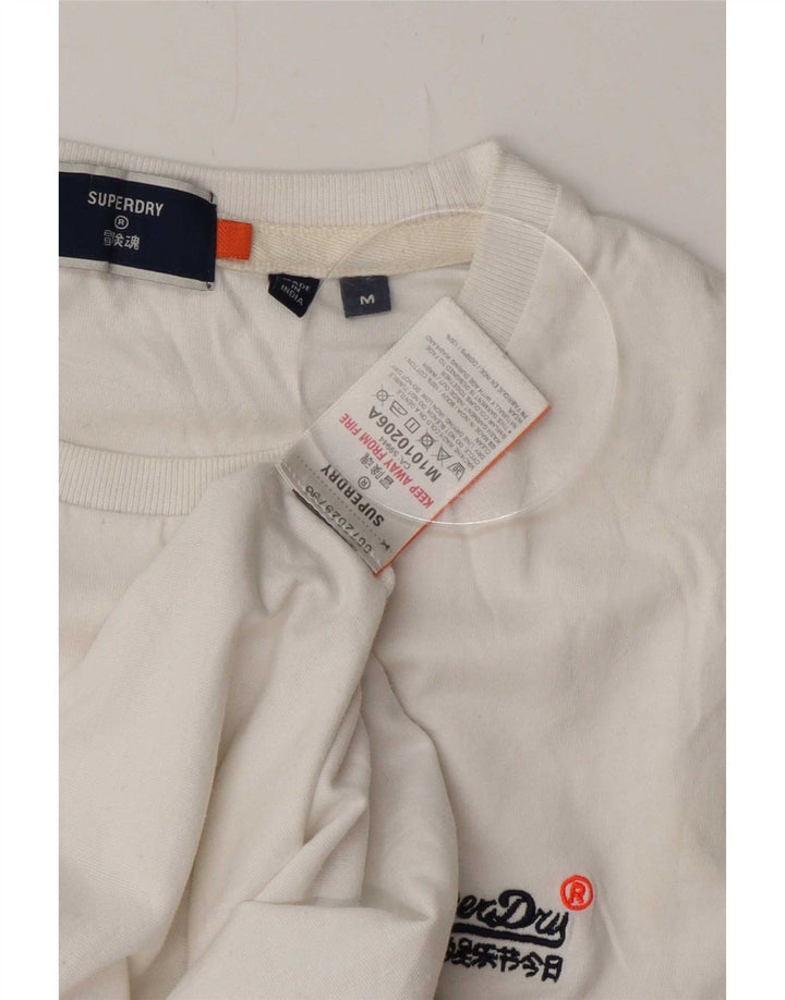 Superdry T-Shirt Homme Blanc Moyen Coton