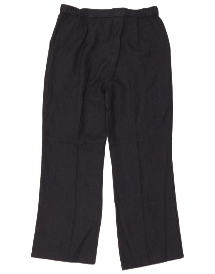 Marks & Spencer Womens Chino Trousers UK 12 Medium W30 L27 Navy Blue