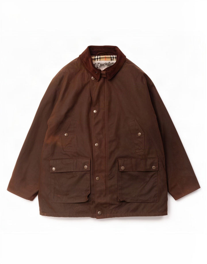 Pacific Trail Mens Waxed Cotton Jacket UK 44 2XL Brown