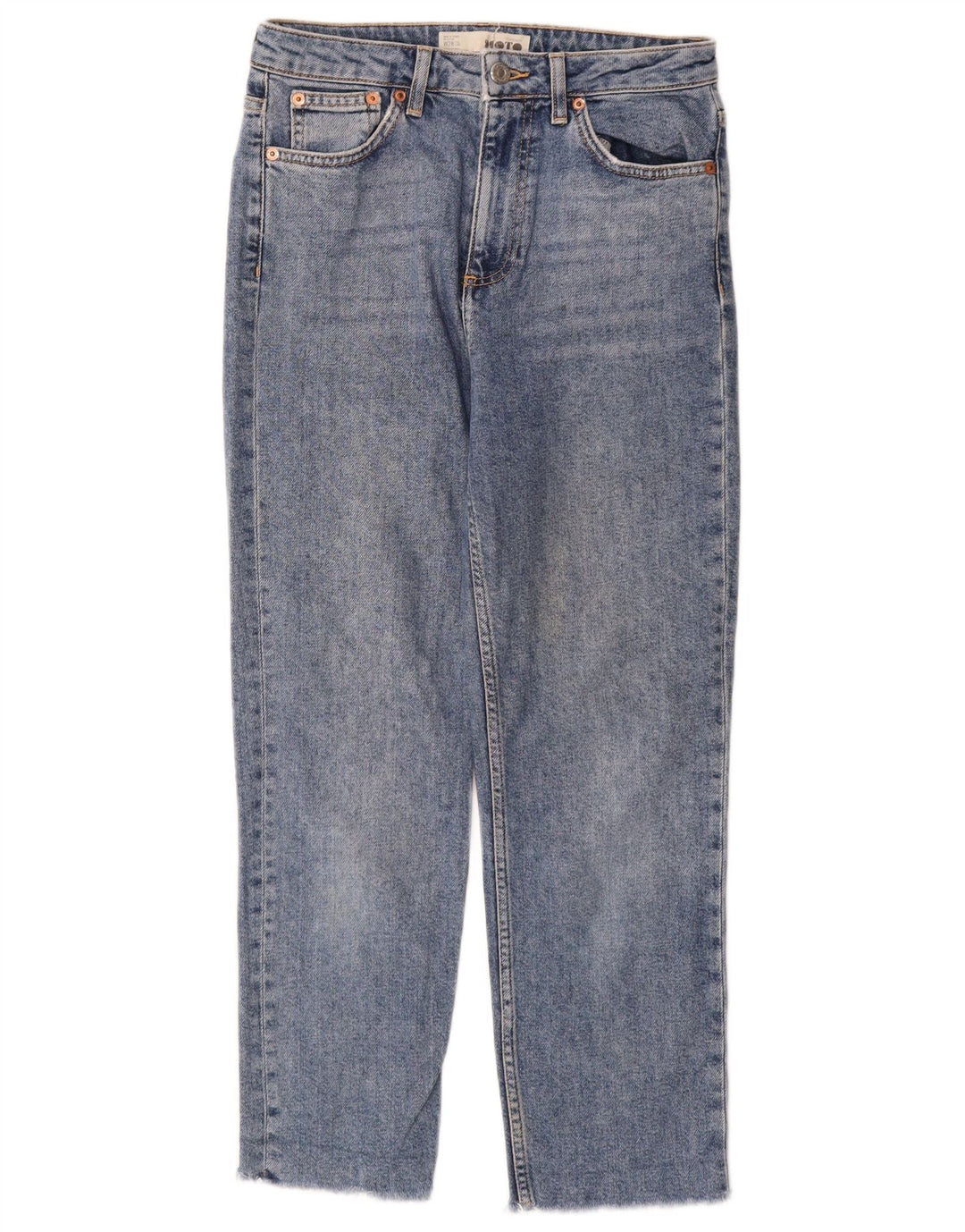 Topshop Womens Cropped Jeans W28 L25 Blue Cotton